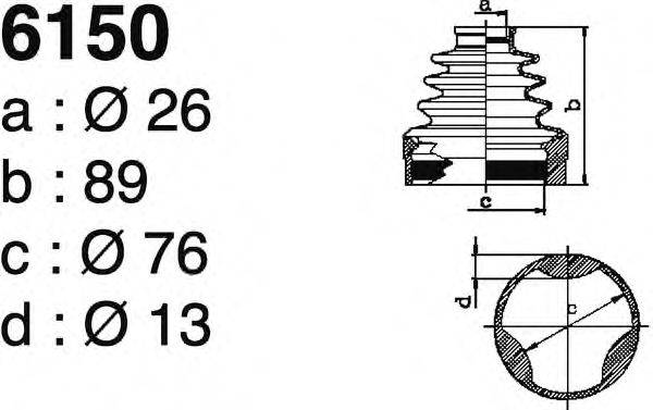 DEPA 6150 Комплект пильника, приводний вал