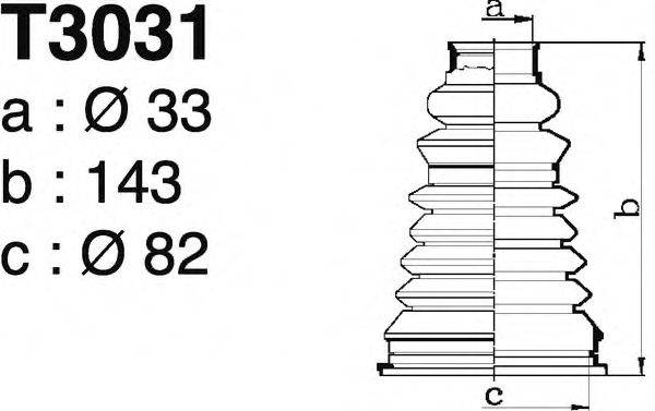 DEPA T3031 Комплект пильника, приводний вал