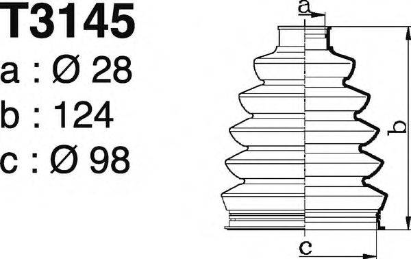 DEPA T3145 Комплект пильника, приводний вал