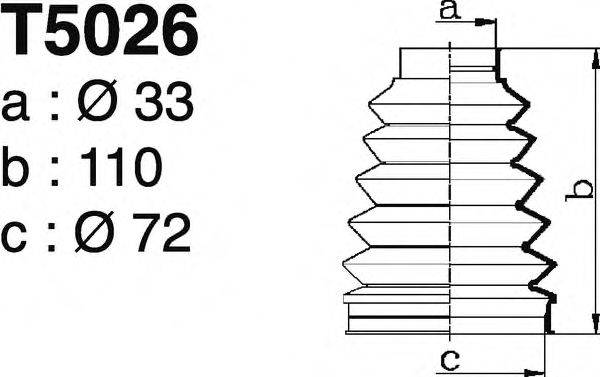 DEPA T5026 Комплект пильника, приводний вал