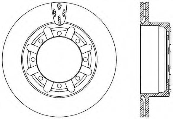 OPEN PARTS BDA232020 гальмівний диск