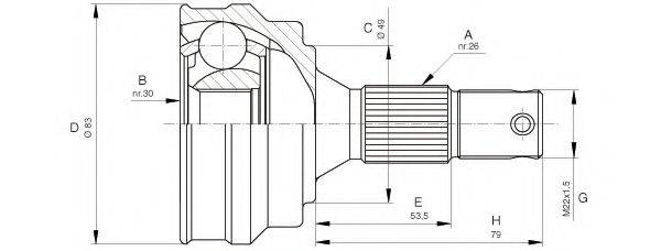 OPEN PARTS CVJ505110 Шарнірний комплект, приводний вал