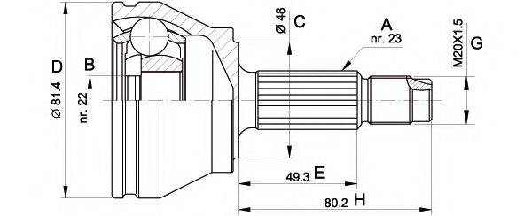 OPEN PARTS CVJ515610 Шарнірний комплект, приводний вал