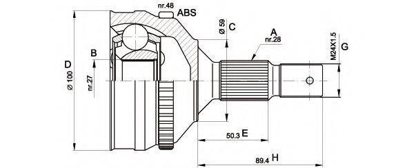 OPEN PARTS CVJ518010 Шарнірний комплект, приводний вал