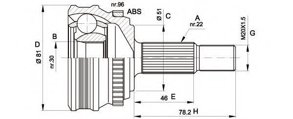 OPEN PARTS CVJ518510 Шарнірний комплект, приводний вал