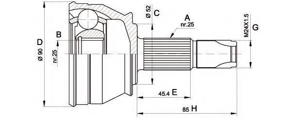 OPEN PARTS CVJ521110 Шарнірний комплект, приводний вал