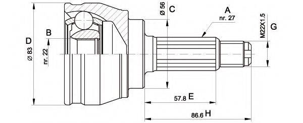 OPEN PARTS CVJ524110 Шарнірний комплект, приводний вал