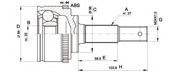 OPEN PARTS CVJ533810 Шарнірний комплект, приводний вал