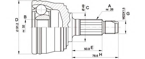 OPEN PARTS CVJ535310 Шарнірний комплект, приводний вал