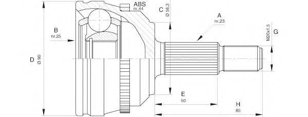 OPEN PARTS CVJ544110 Шарнірний комплект, приводний вал