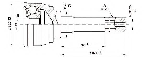 OPEN PARTS CVJ556810 Шарнірний комплект, приводний вал