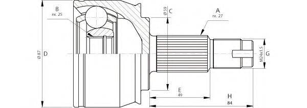 OPEN PARTS CVJ570810 Шарнірний комплект, приводний вал