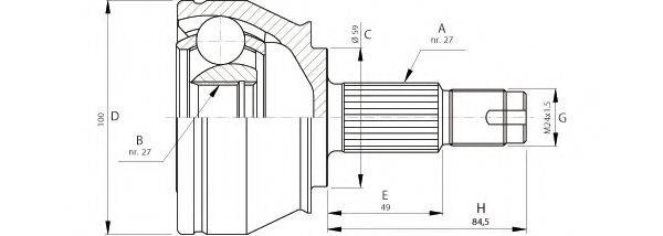 OPEN PARTS CVJ571510 Шарнірний комплект, приводний вал