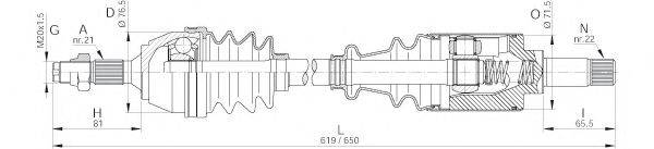 OPEN PARTS DRS600000 Приводний вал