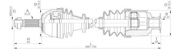 OPEN PARTS DRS601100 Приводний вал