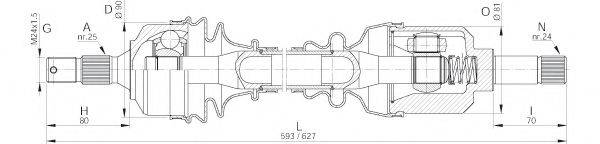 OPEN PARTS DRS602300 Приводний вал