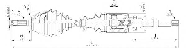 OPEN PARTS DRS603100 Приводний вал