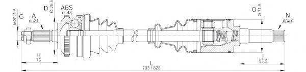 OPEN PARTS DRS603900 Приводний вал