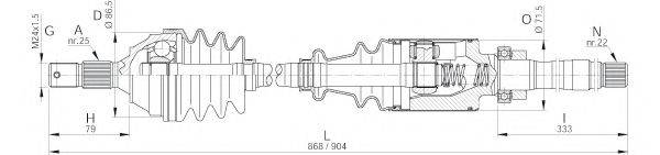 OPEN PARTS DRS604100 Приводний вал