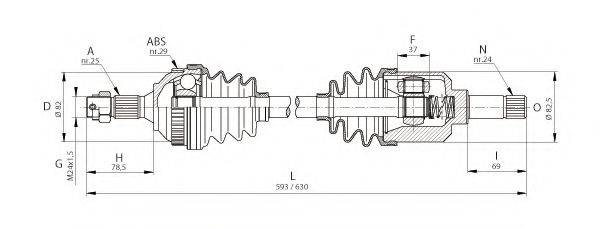 OPEN PARTS DRS604400 Приводний вал