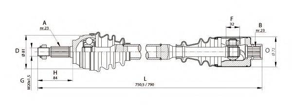 OPEN PARTS DRS611300 Приводний вал