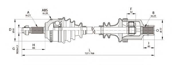 OPEN PARTS DRS614000 Приводний вал