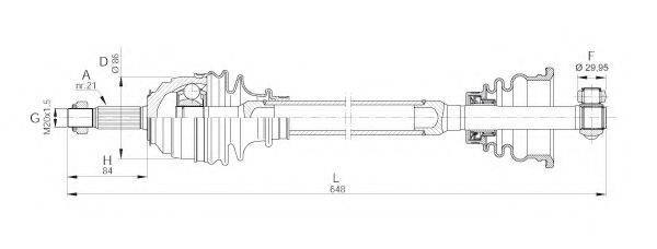 OPEN PARTS DRS617000 Приводний вал