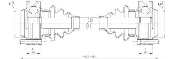 OPEN PARTS DRS621900 Приводний вал