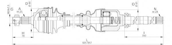 OPEN PARTS DRS624800 Приводний вал