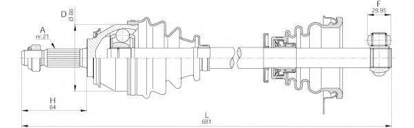 OPEN PARTS DRS626300 Приводний вал