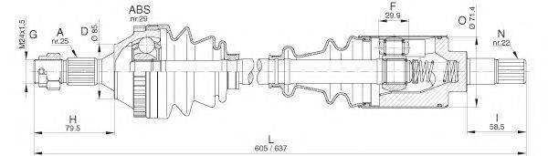 OPEN PARTS DRS626700 Приводний вал