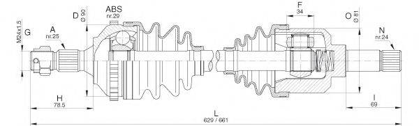 OPEN PARTS DRS627600 Приводний вал