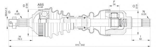 OPEN PARTS DRS628000 Приводний вал