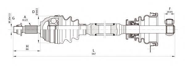 OPEN PARTS DRS635200 Приводний вал