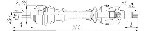 OPEN PARTS DRS640200 Приводний вал