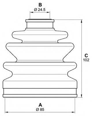 OPEN PARTS SJK702500 Комплект пильника, приводний вал