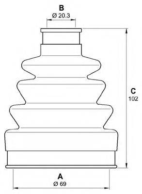 OPEN PARTS SJK707800 Комплект пильника, приводний вал