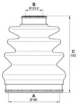 OPEN PARTS SJK722100 Комплект пильника, приводний вал