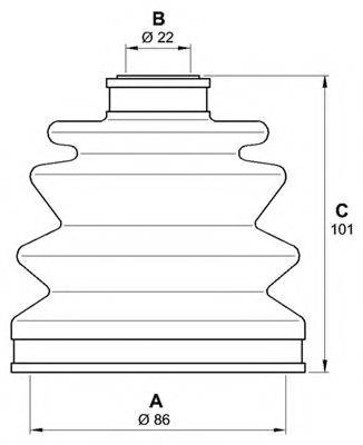 OPEN PARTS SJK724900 Комплект пильника, приводний вал