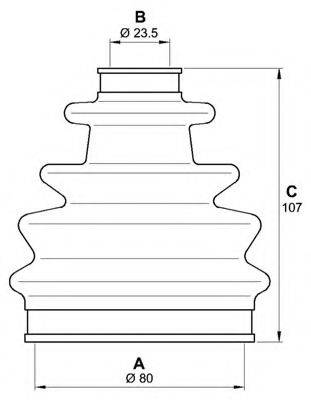 OPEN PARTS SJK726700 Комплект пильника, приводний вал