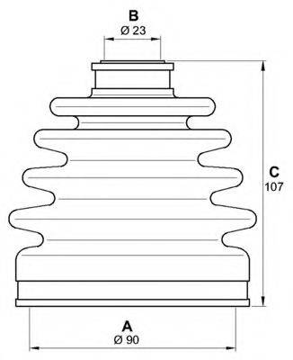 OPEN PARTS SJK727100 Комплект пильника, приводний вал