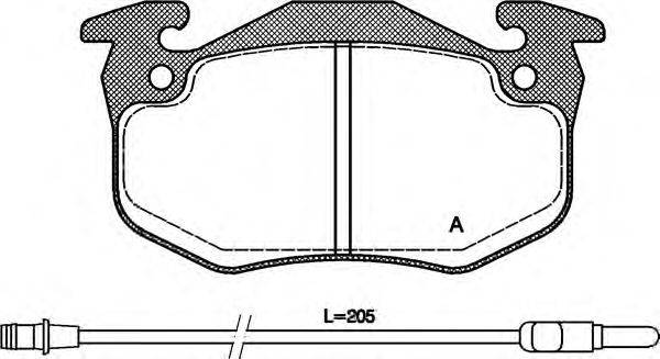 OPEN PARTS BPA014432 Комплект гальмівних колодок, дискове гальмо