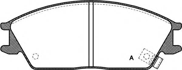 OPEN PARTS BPA022402 Комплект гальмівних колодок, дискове гальмо