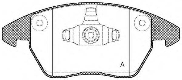 OPEN PARTS BPA103010 Комплект гальмівних колодок, дискове гальмо