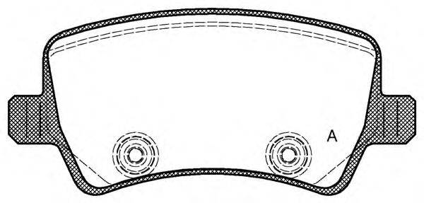 OPEN PARTS BPA123600 Комплект гальмівних колодок, дискове гальмо