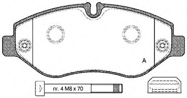 OPEN PARTS BPA124510 Комплект гальмівних колодок, дискове гальмо