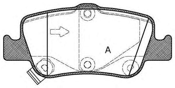 OPEN PARTS BPA135602 Комплект гальмівних колодок, дискове гальмо