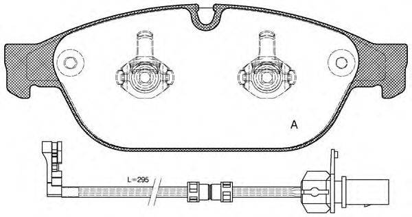 OPEN PARTS BPA144102 Комплект гальмівних колодок, дискове гальмо