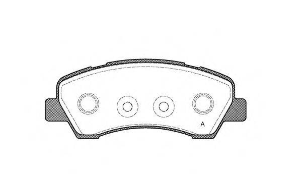 OPEN PARTS BPA153000 Комплект гальмівних колодок, дискове гальмо