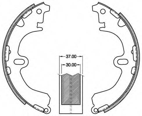 OPEN PARTS BSA214200 Комплект гальмівних колодок